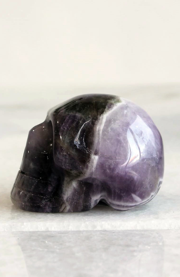 Chevron Amethyst Skull